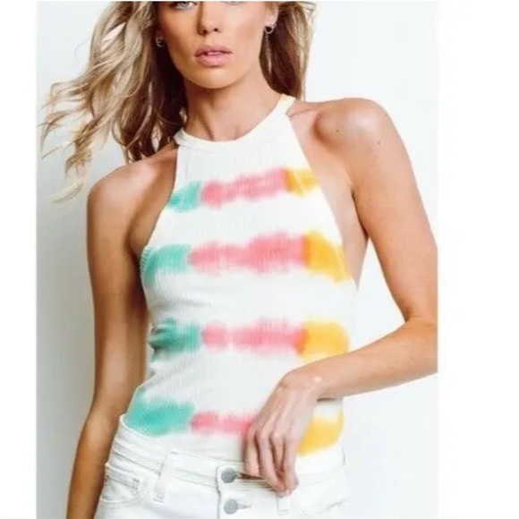 Free People Easy Breezy Tank Top women Funky Stripe Combo - Picture 2 of 11